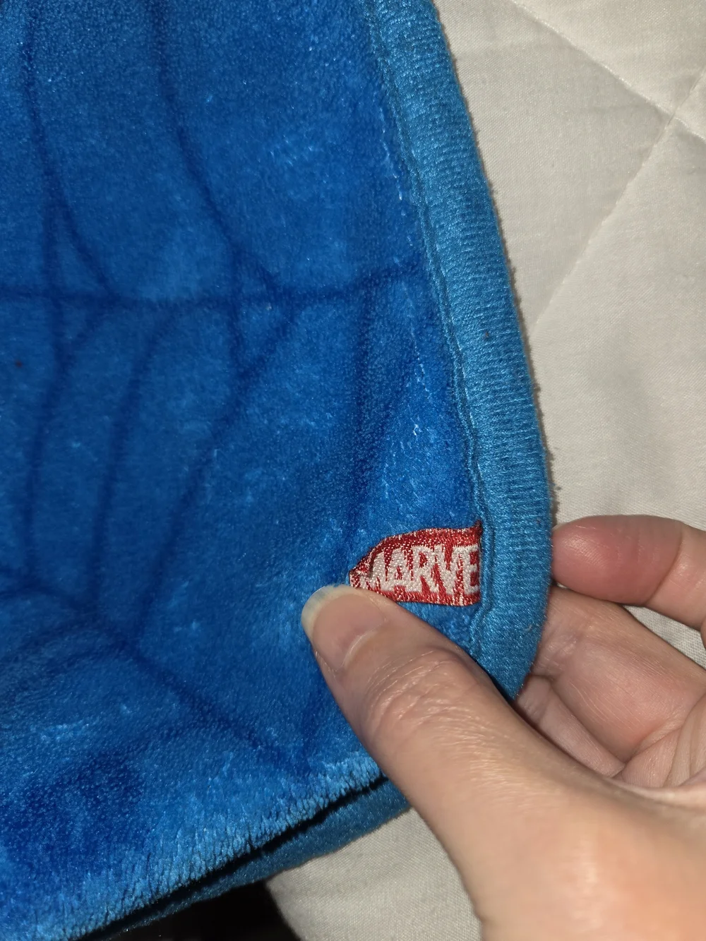 Marvel Spider-Man Blue and Red Plush Throw Blanket